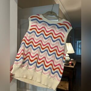 Boutique crochet top- large - NWT